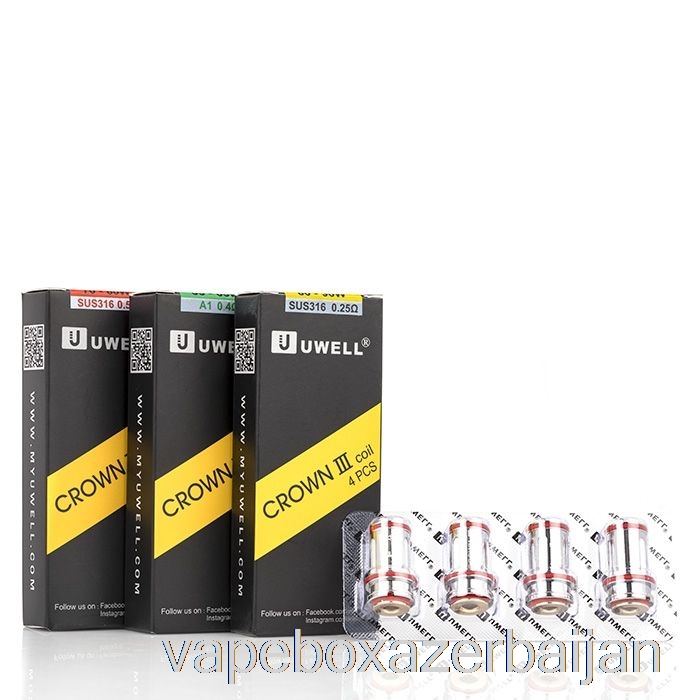 E-Juice Vape Uwell Crown 3 III Replacement Coils 0.23ohm Mesh Coils